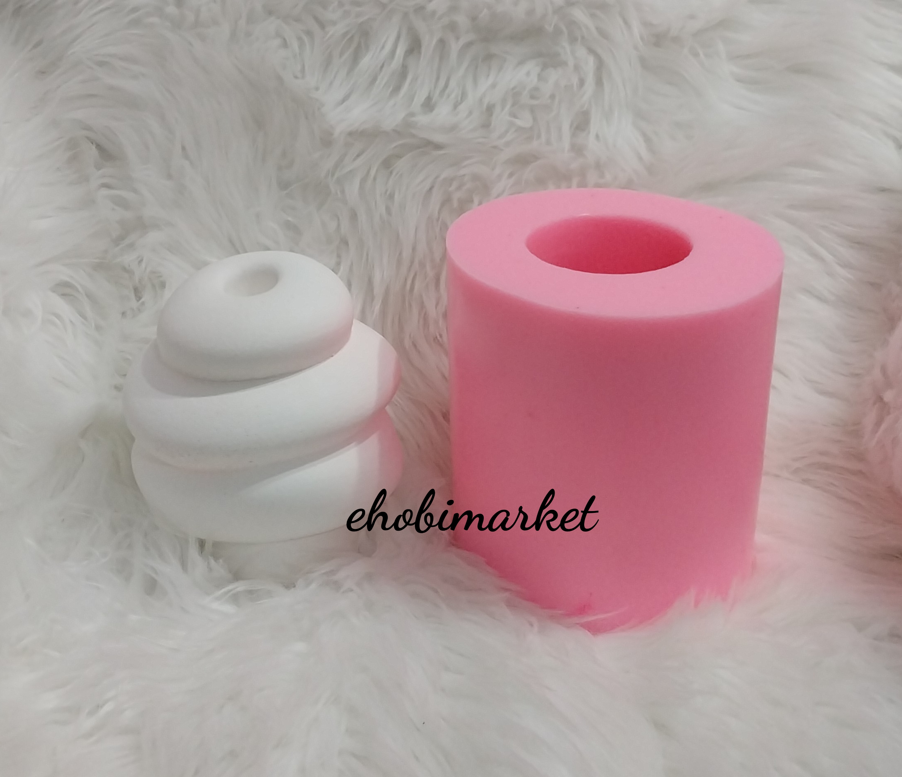 Duzensiz dokulu şamdan silikon kalip