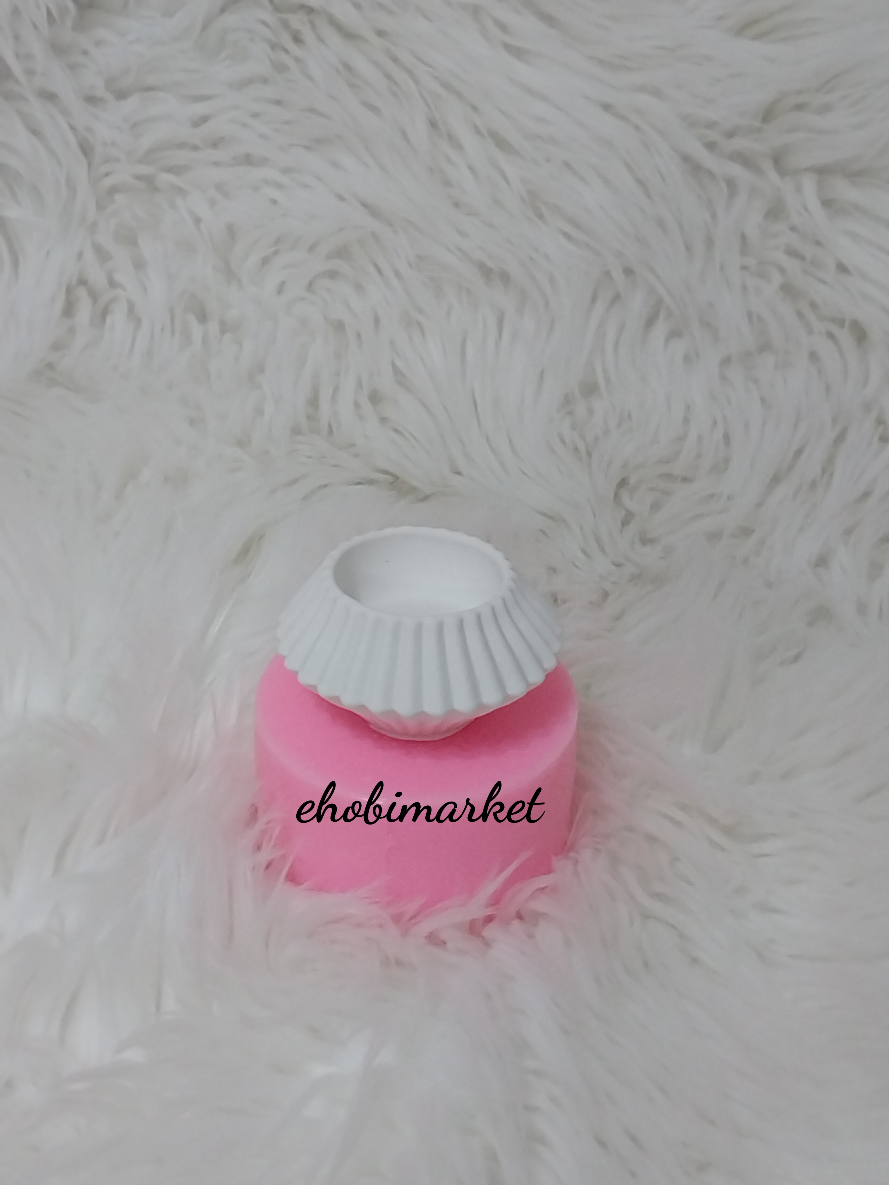 Çizgili bombe mumluk silikon kalip