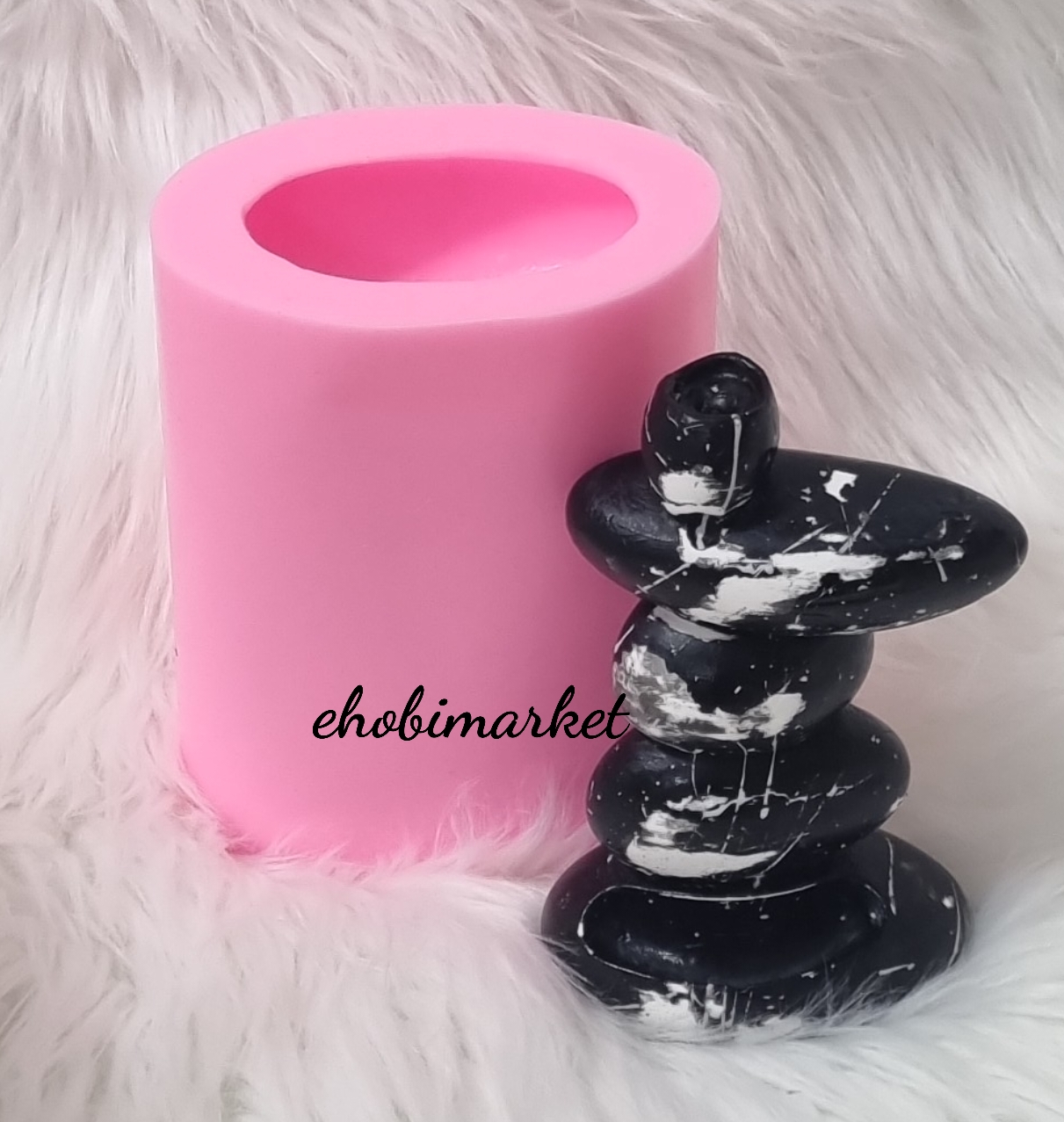 Taş model tütsü silikon kalip