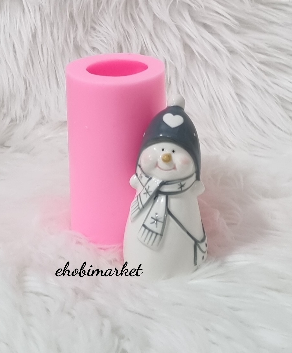 Sevimli kardan adam silikon kalip