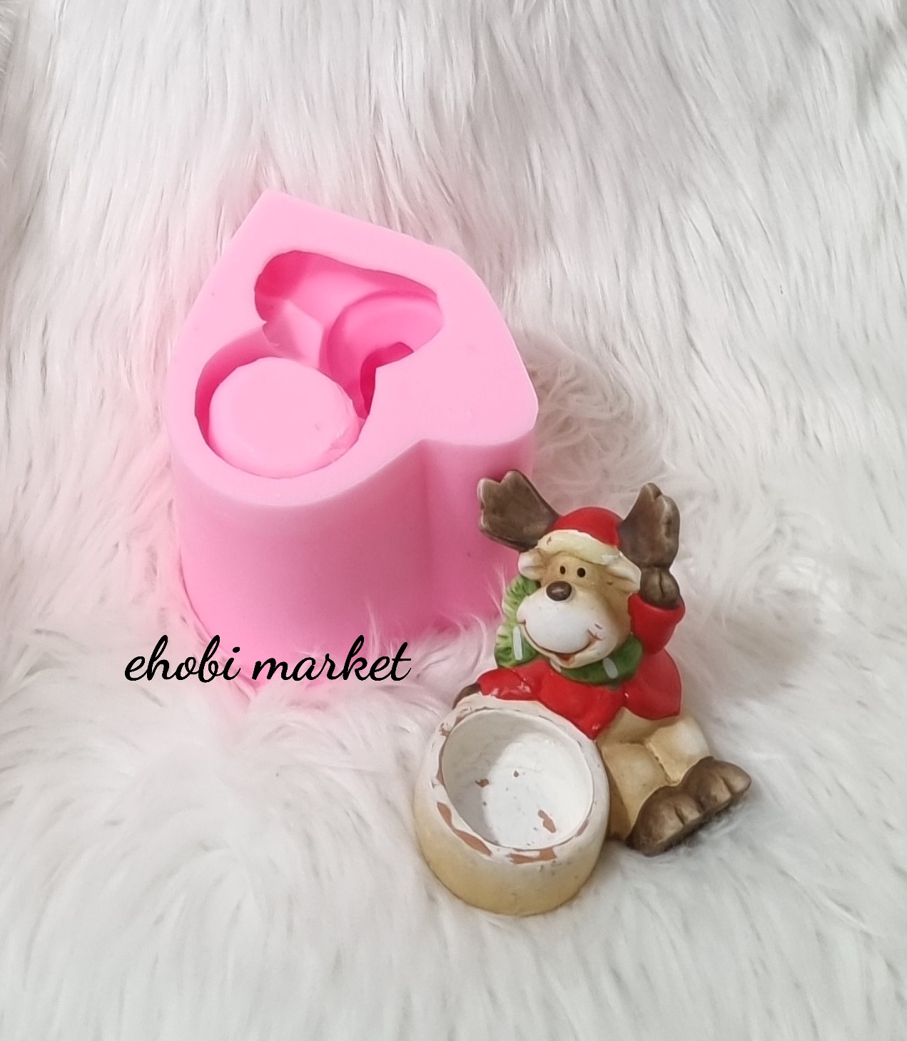 Geyik mumluk silikon kalip