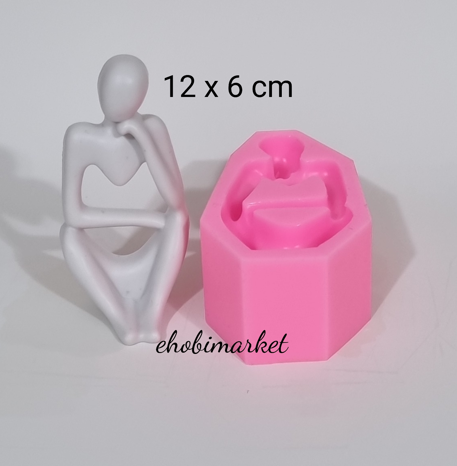 Düşünen kadın küçük boy silikon kalıp 