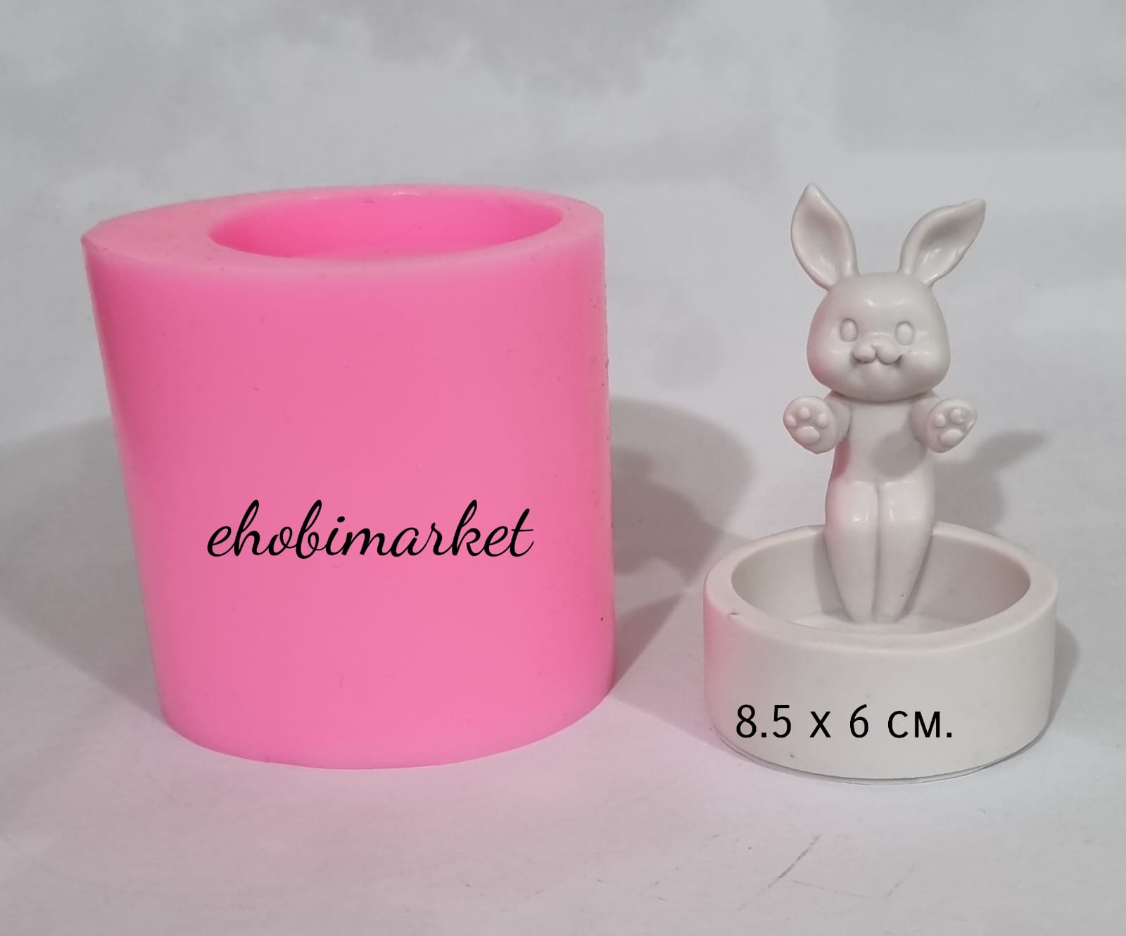 üşüyen tavşan modeli silikon kalıp