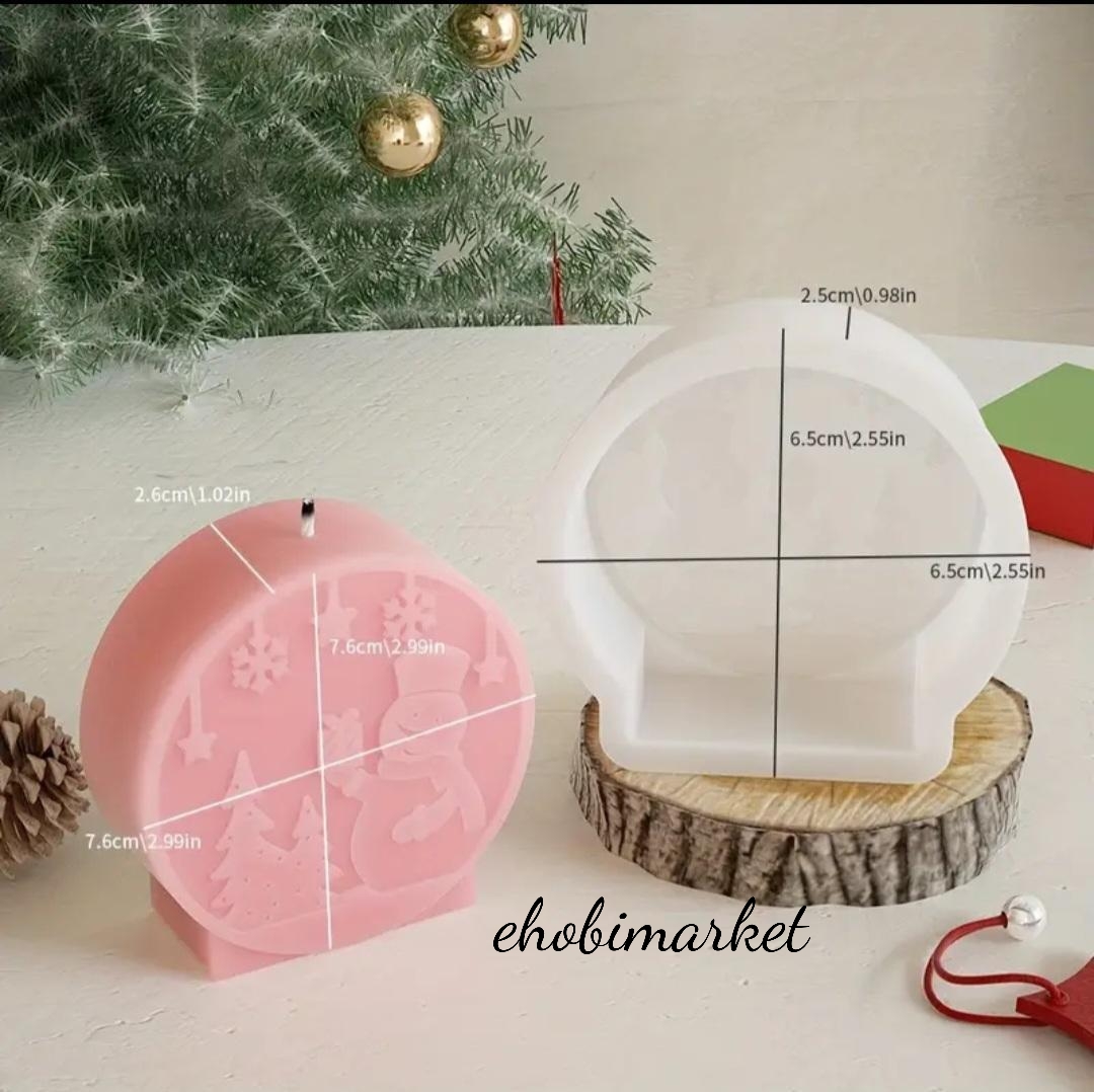 Yeni yıl temalı mum silikon kalıp