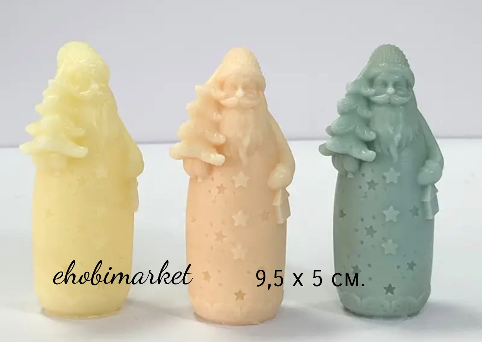 Ağaçlı noel baba silikon kalıp