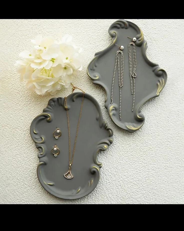 Dantel desenli sunumluk model 2 silikon kalıp 