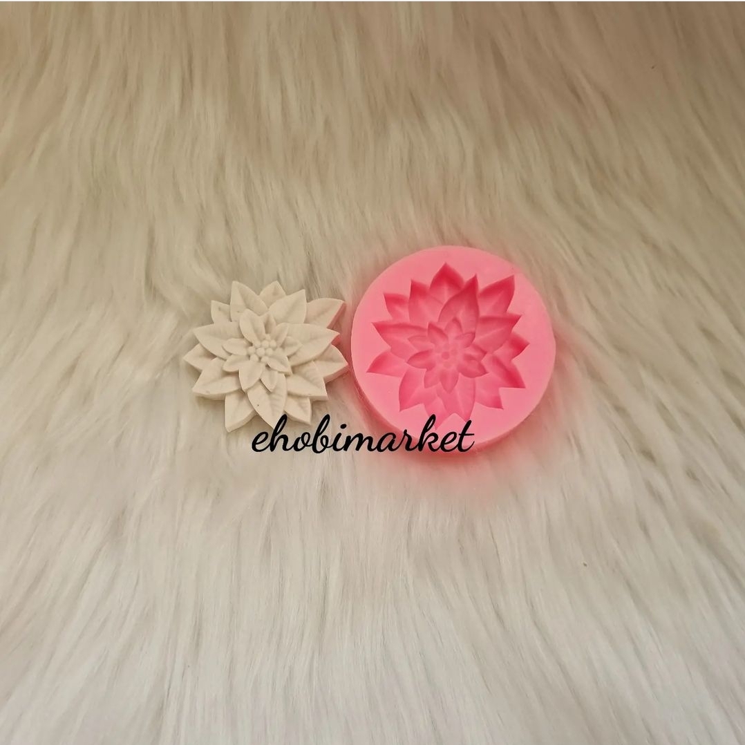 Noel çiçeği silikon kalip