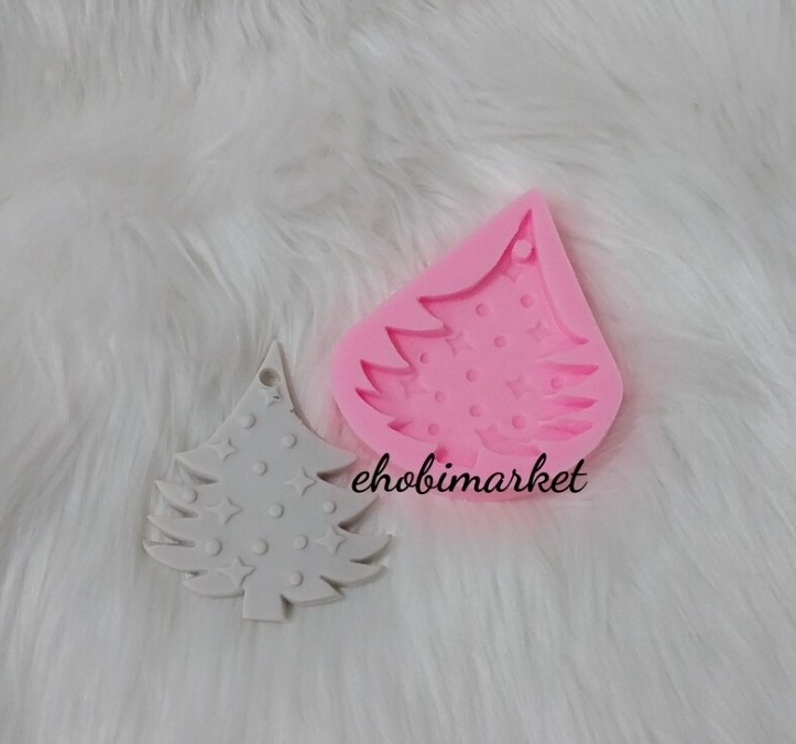 Asmali çam ağacı silikon kalip