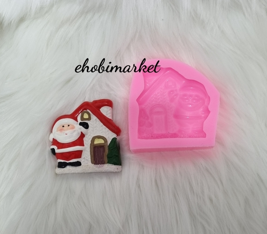 Noel babali ev magnet silikon kalip