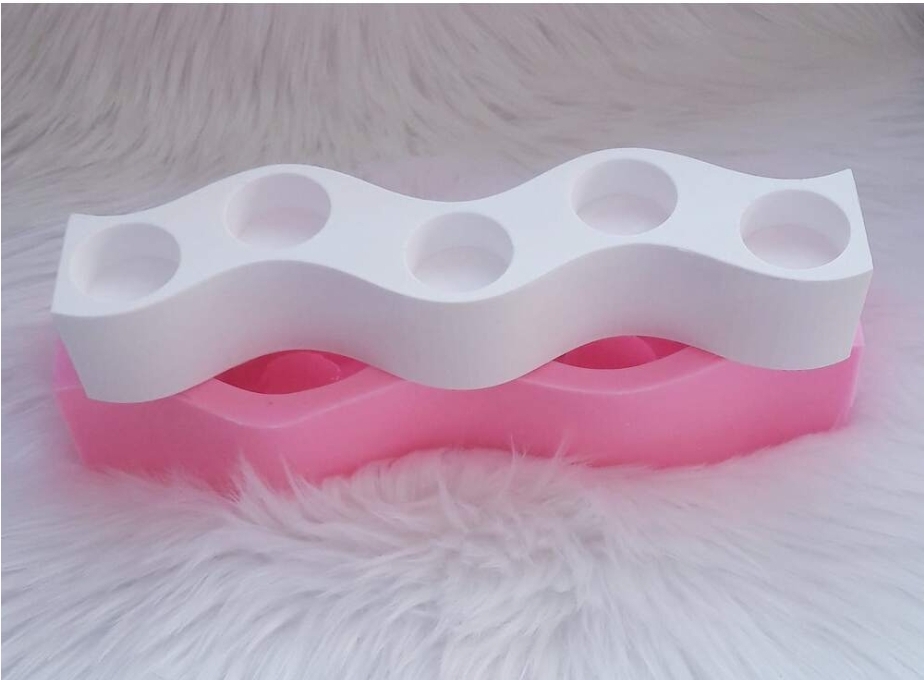 5 li dalga model mumluk silikon kalip