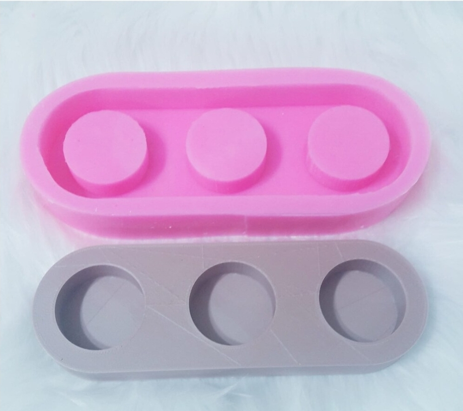 Üçlü mumluk silikon kalip