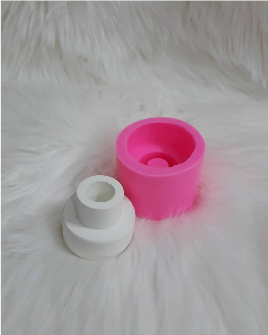 Yuvarlak küçük şamdan silikon kalip