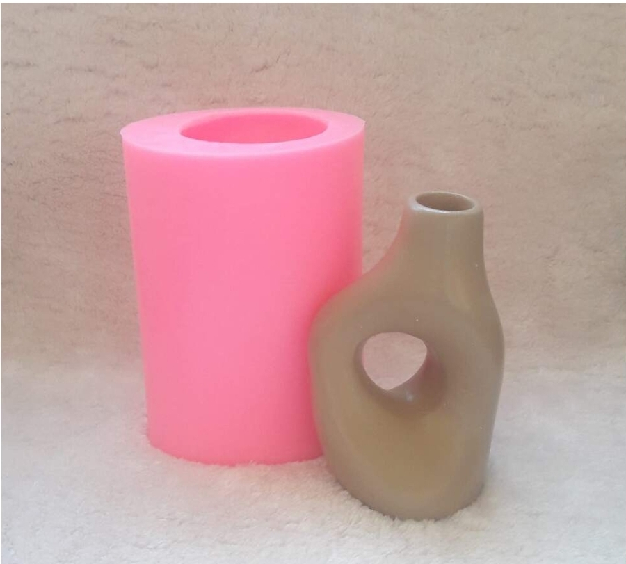 Kulplu Küp şamdan silikon kalip