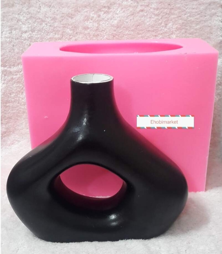 Ortasi delik hm vazo silikon kalip