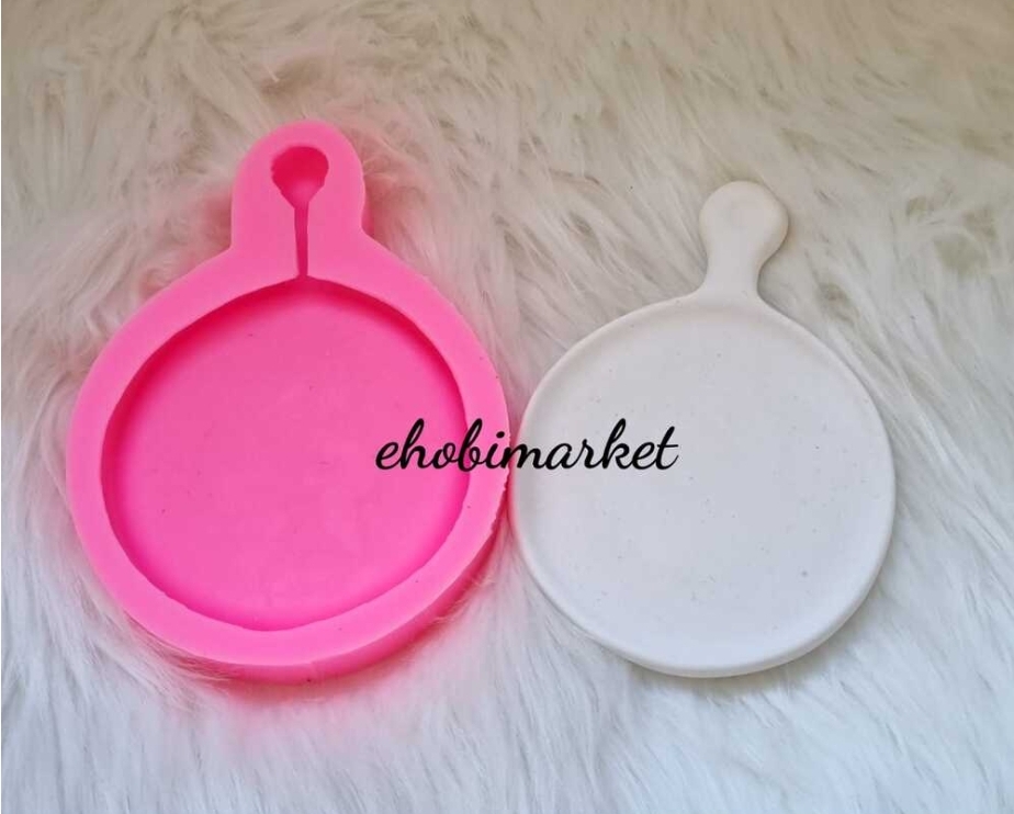 Saplı yuvarlak lokumluk silikon kalip