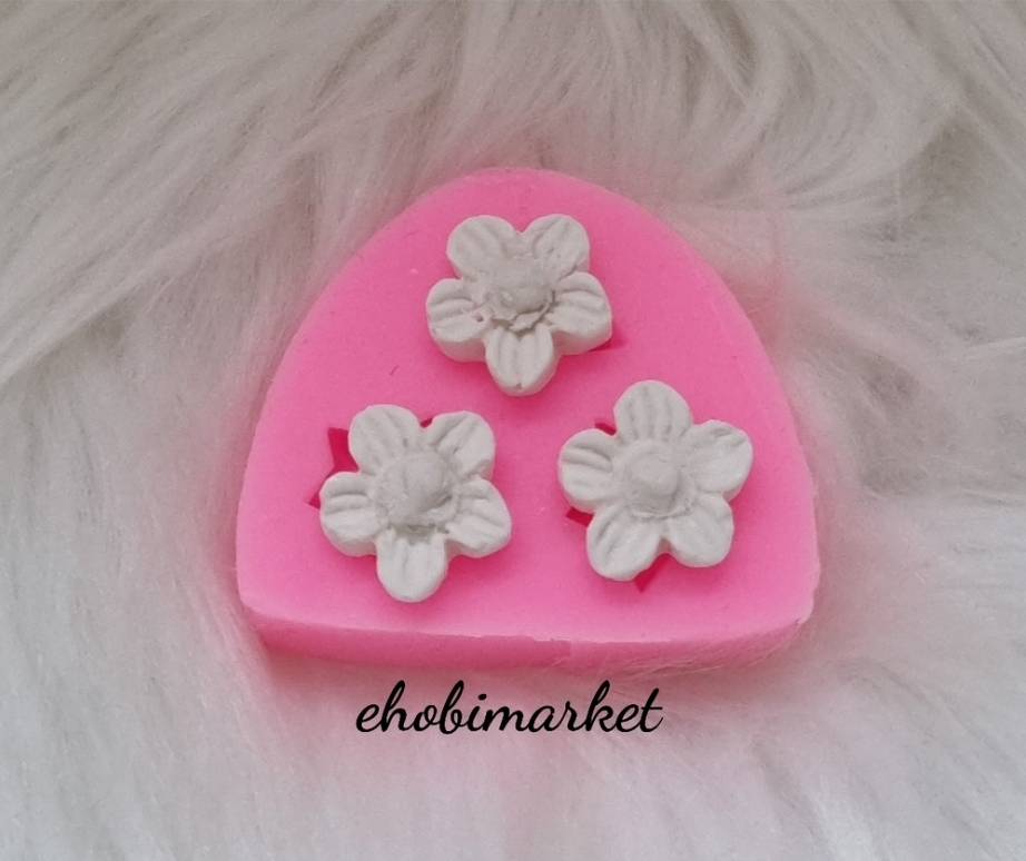 Ufak üçlü papatyalar silikon kalip