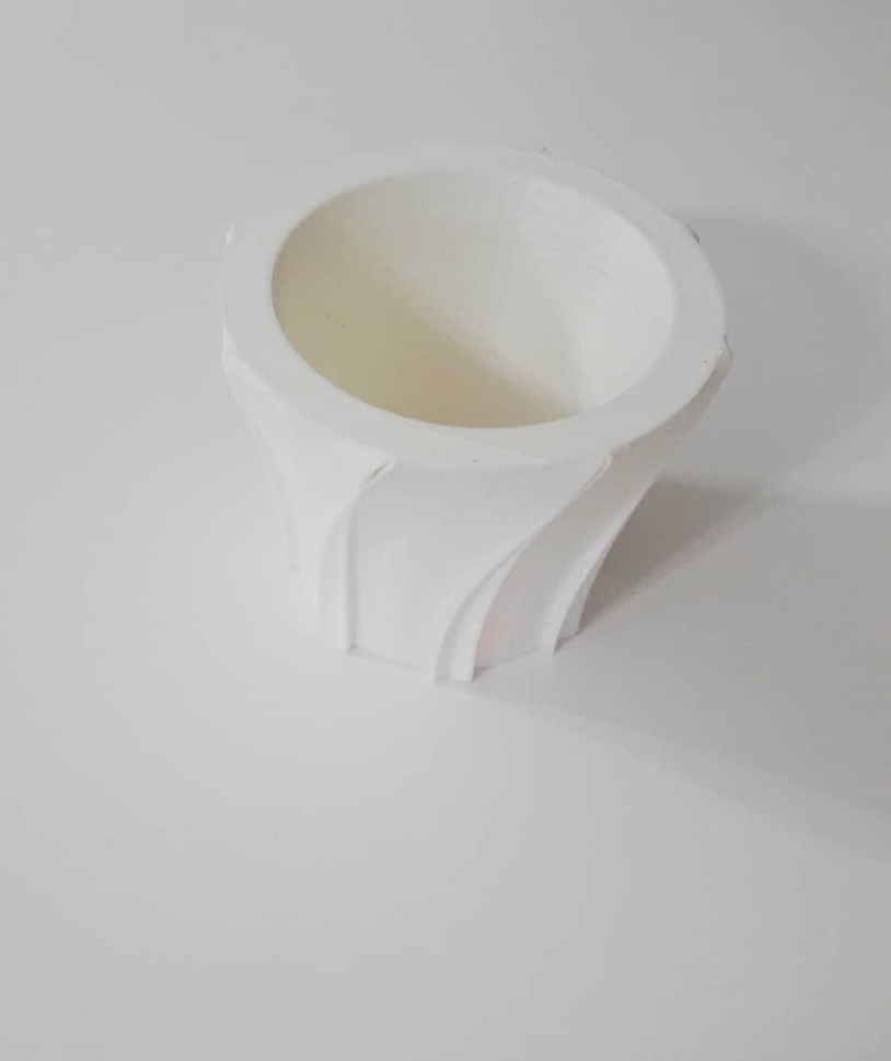 Dalga model sukulent saksi silikon kalip