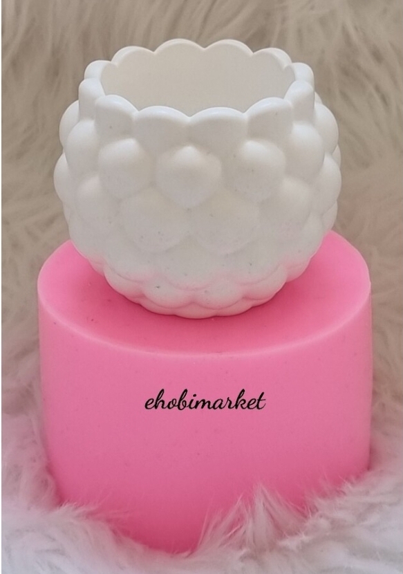 Baloncuk ufak saksi silikon kalip