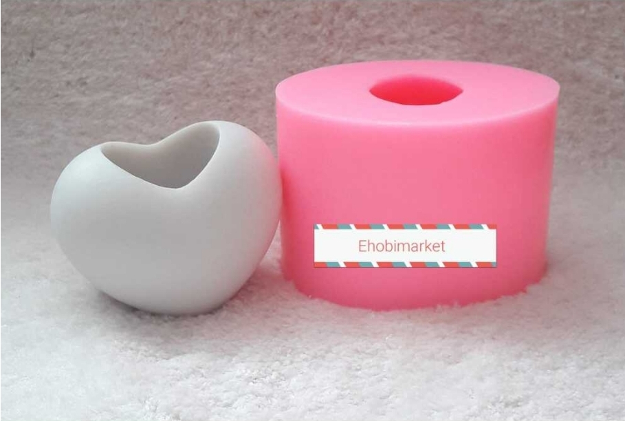 Kalp mumluk silikon kalip