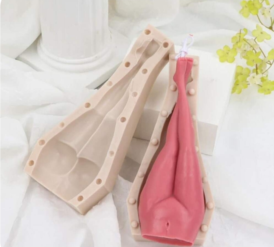 Soyut bayan bacak silikon kalip