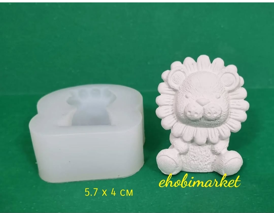 Sevimli minyatür aslan silikon kalıp